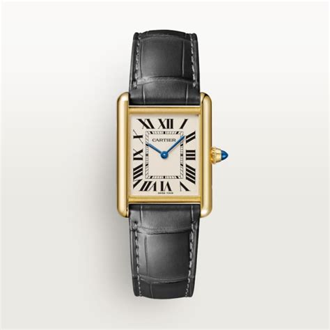 cartier watch tabk|cartier yellow gold tank watch.